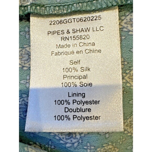 Veronica Beard Size 12 Destiny Smocked Waist V-Neck Seaglass Multi Silk Dress - Picture 5 of 12